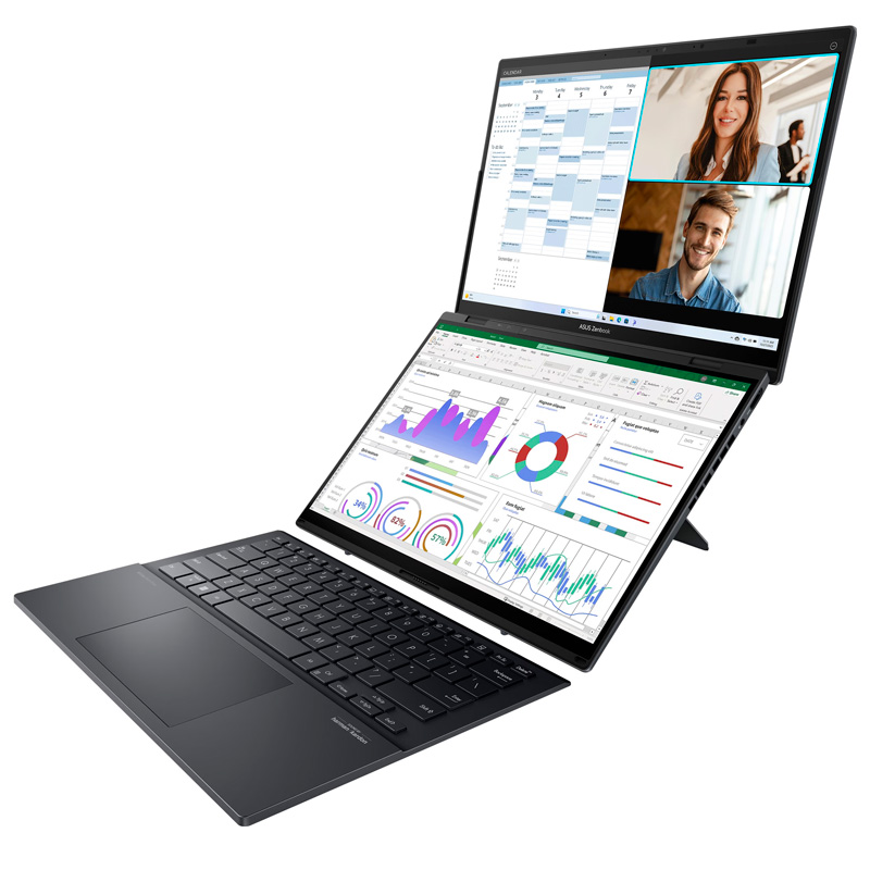 L'ASUS Zenbook DUO OLED UX8406CA-QL038W-BE est un PC portable innovant